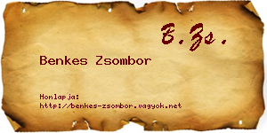 Benkes Zsombor névjegykártya