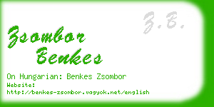 zsombor benkes business card